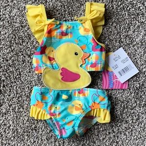 Baby swimsuit 3-6m SPF 50 ducks NEW